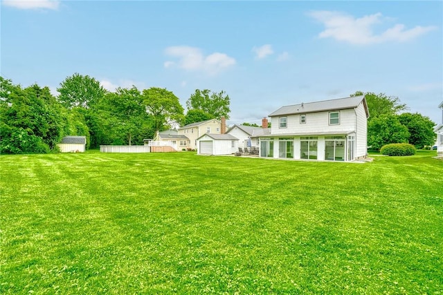 21 Wethersfield Rd, Chili, NY 14624 - view of grassy yard featuring a shed and a sunroom