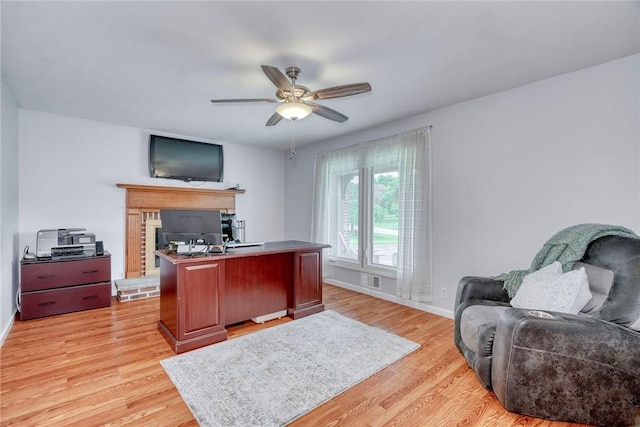 21 Wethersfield Rd, Chili, NY 14624 - office space with light wood-type flooring and a ceiling fan