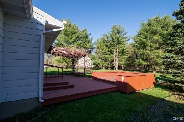 462 Hacadam Rd, Frankfort, NY 13456 - view of grassy yard with a deck