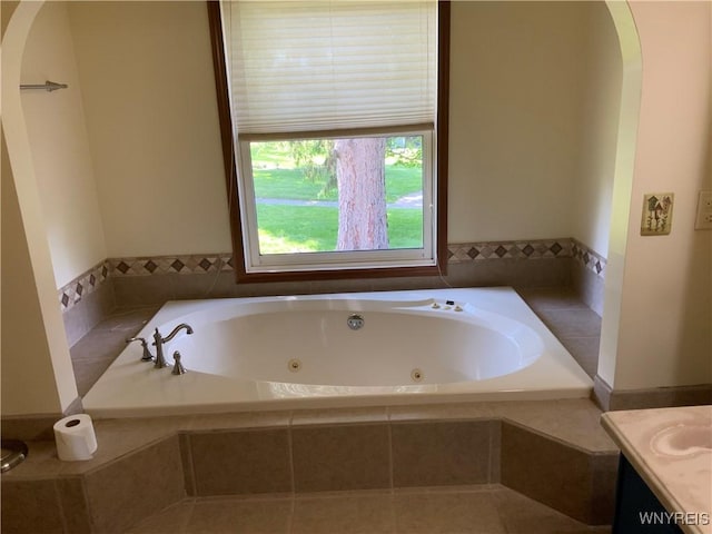 926 Bluff Rd, Carlton, NY 14571 - full bath with vanity and a whirlpool tub