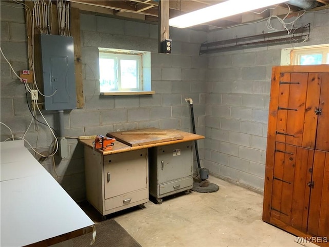 926 Bluff Rd, Carlton, NY 14571 - below grade area featuring electric panel and plenty of natural light