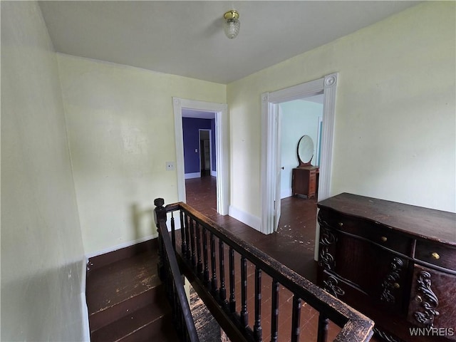 213 Highland Ave, Shelby, NY 14103 - hallway with an upstairs landing and baseboards