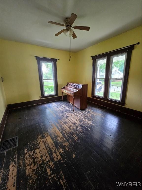 213 Highland Ave, Shelby, NY 14103 - office space featuring wood-type flooring and a ceiling fan