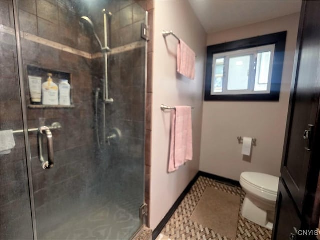244 Scottholm Ter, Syracuse, NY 13224 - bathroom with a shower stall and tile patterned flooring