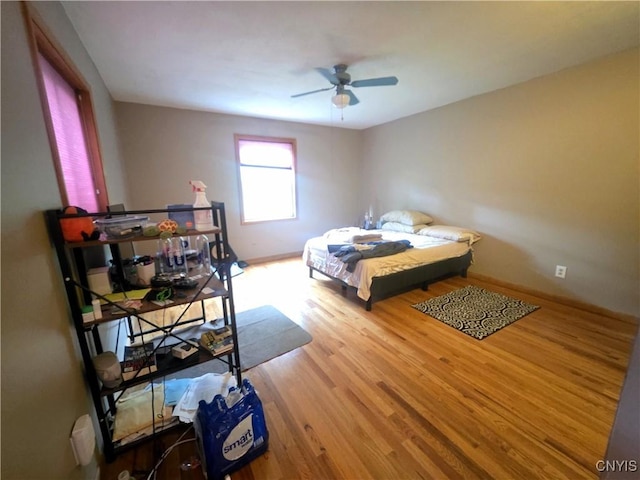 244 Scottholm Ter, Syracuse, NY 13224 - bedroom featuring wood finished floors and a ceiling fan