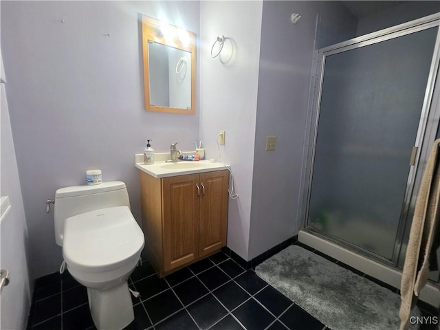 244 Scottholm Ter, Syracuse, NY 13224 - full bathroom with vanity, tile patterned flooring, and a shower stall
