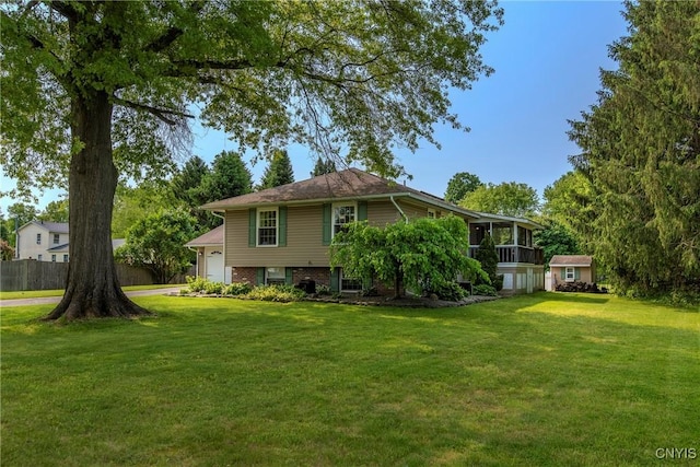 8272 Northgate Dr, Rome-Outside, NY 13440 - back of property with an attached garage and a sunroom