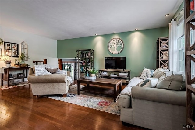 8272 Northgate Dr, Rome-Outside, NY 13440 - living area featuring hardwood / wood-style floors and recessed lighting