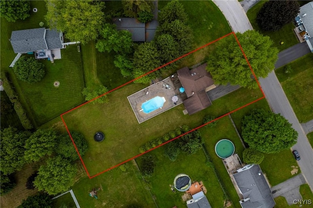 8272 Northgate Dr, Rome-Outside, NY 13440 - aerial overview of property's location featuring property parcel outlined and a pool