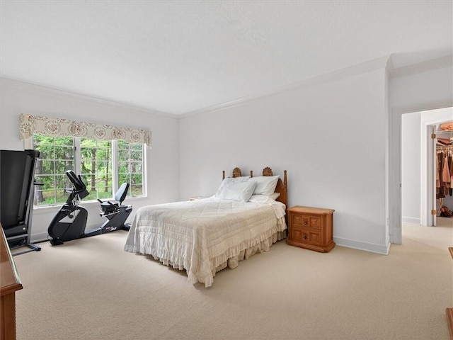 1010 Plank Rd, Penfield, NY 14580 - carpeted bedroom featuring crown molding and baseboards
