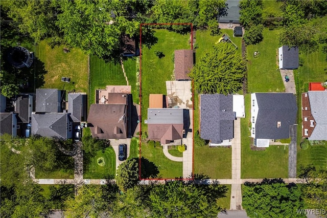 124 Allenhurst Rd, Amherst, NY 14226 - aerial view of residential area with property boundaries highlighted