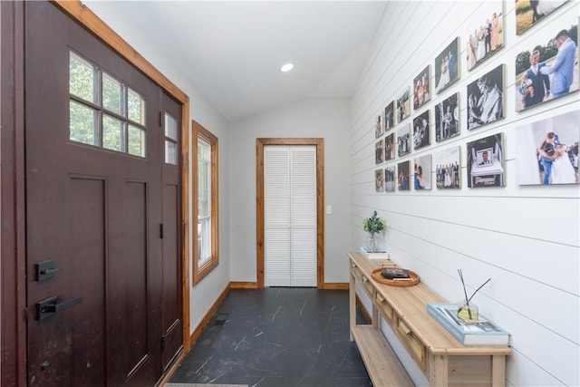 7046 Safford Ave Unit 12, Castile, NY 14530 - foyer entrance with lofted ceiling and recessed lighting