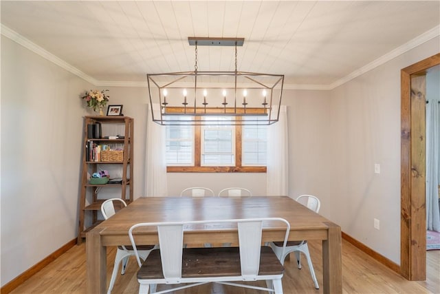 7046 Safford Ave Unit 12, Castile, NY 14530 - dining space featuring light wood-type flooring and crown molding