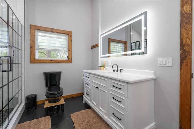 7046 Safford Ave Unit 12, Castile, NY 14530 - full bath featuring vanity and a shower stall