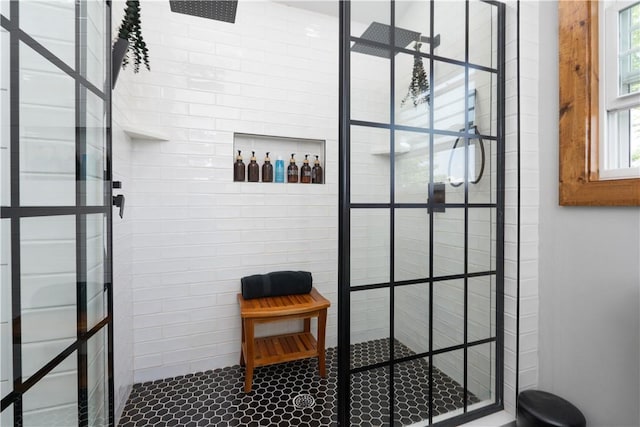 7046 Safford Ave Unit 12, Castile, NY 14530 - bathroom featuring a shower stall
