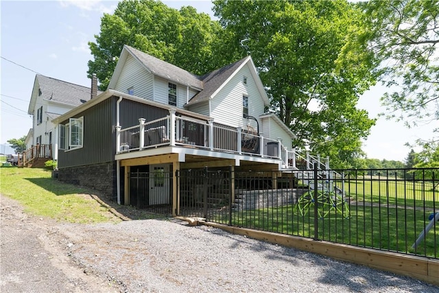 7046 Safford Ave Unit 12, Castile, NY 14530 - view of front of home with a deck and board and batten siding