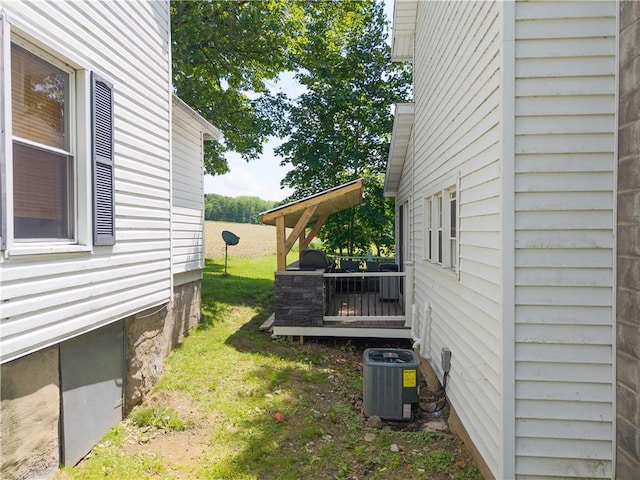 7046 Safford Ave Unit 12, Castile, NY 14530 - view of grassy yard featuring a deck
