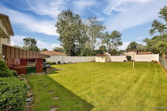 48 Kibler Dr, Lancaster, NY 14043 - fenced backyard with a shed