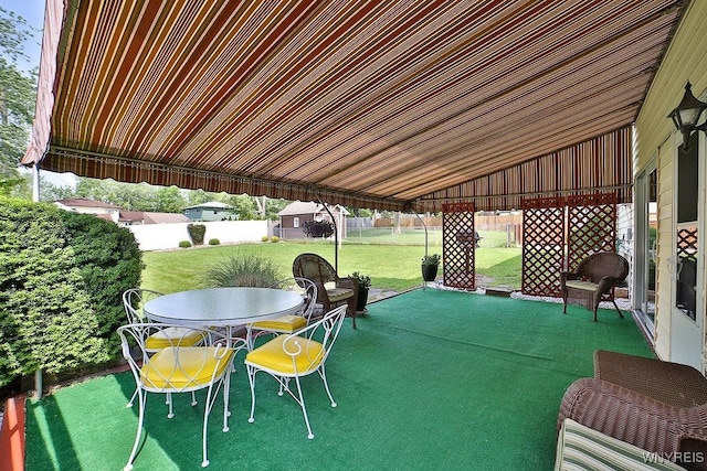 48 Kibler Dr, Lancaster, NY 14043 - fenced backyard featuring a patio area and outdoor dining space