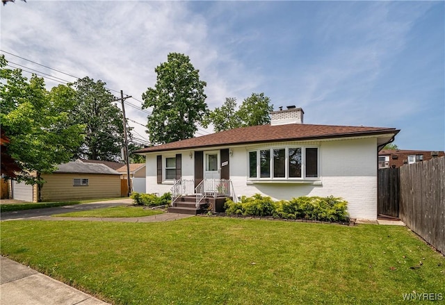 482 Loretta St, Tonawanda-Town, NY 14223 - single story home with brick siding and a chimney