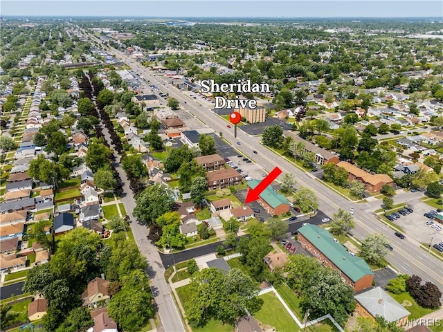 482 Loretta St, Tonawanda-Town, NY 14223 - aerial view of property and surrounding area with nearby suburban area