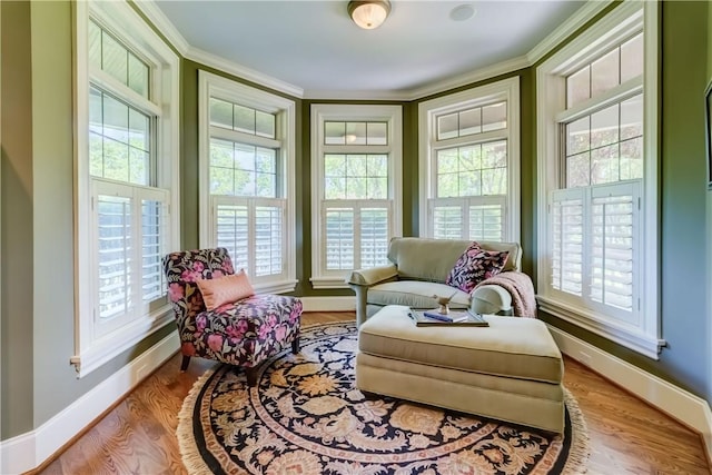 393 Mendon Center Rd, Mendon, NY 14472 - sitting room with crown molding and wood finished floors