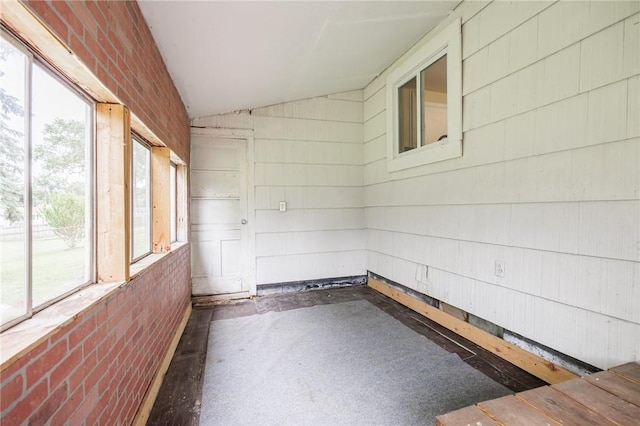 88 Rouge Rd, Henrietta, NY 14623 - unfurnished sunroom featuring lofted ceiling