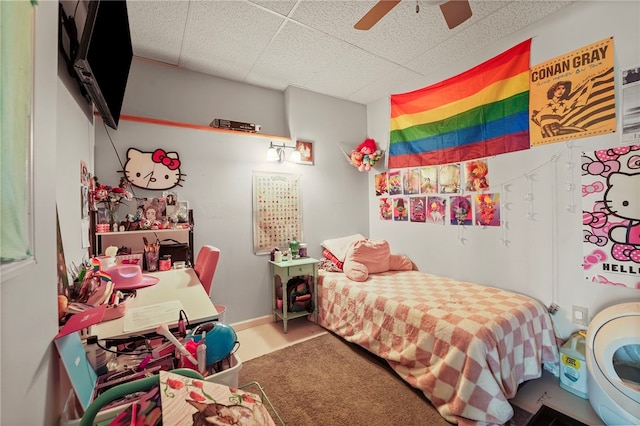 474 Thorpe Rd, Sidney, NY 13838 - bedroom with a drop ceiling and ceiling fan