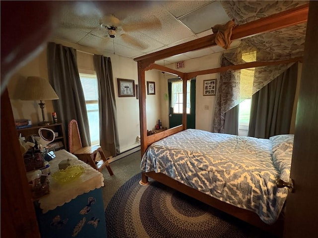 839 State Highway 7, Unadilla, NY 13849 - carpeted bedroom with a drop ceiling
