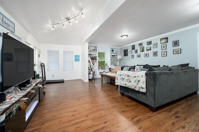 16 Meadow St, Kirkland, NY 13323 - living area featuring dark wood-style floors and crown molding
