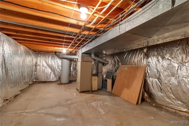 33 Sausalito Dr, Amherst, NY 14051 - unfinished basement featuring water heater and heating unit