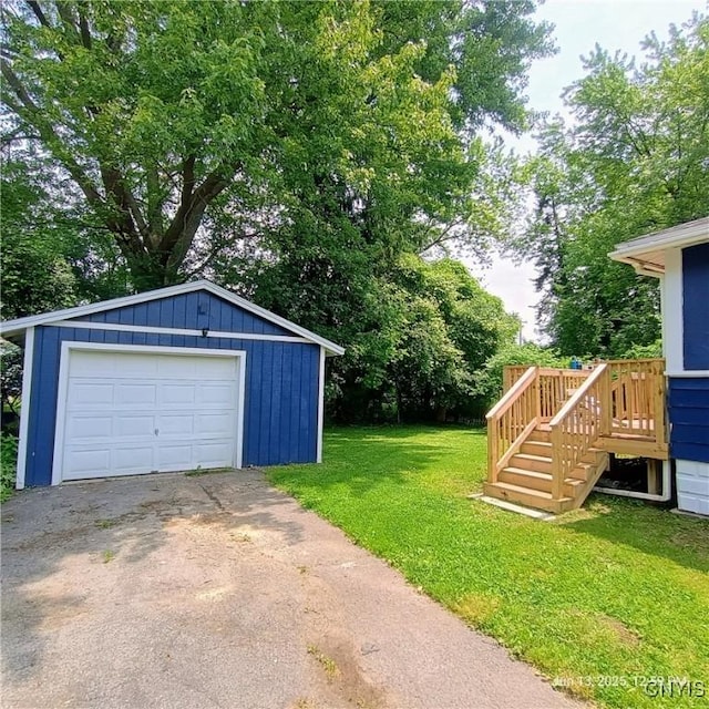 504 Breman Ave, Salina, NY 13211 - detached garage featuring driveway