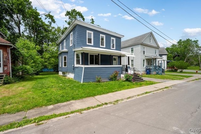 321 Pleasant Ave, Oneida-Inside, NY 13421 - american foursquare style home with a front yard