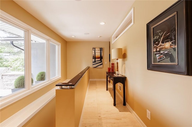 5 Elmwood Hill Ln, Brighton, NY 14610 - corridor with recessed lighting and an upstairs landing
