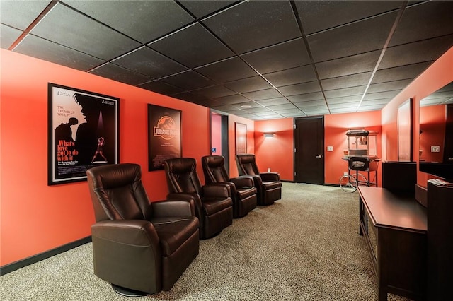 5 Elmwood Hill Ln, Brighton, NY 14610 - cinema room featuring carpet flooring and a paneled ceiling