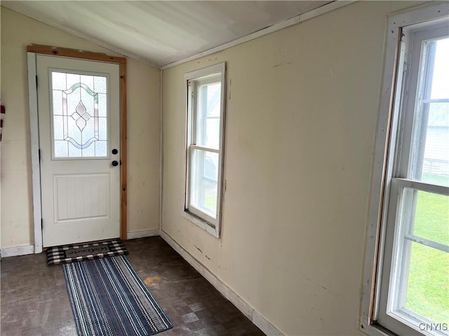 41 Evergreen St, Cortland, NY 13045 - foyer featuring lofted ceiling and plenty of natural light