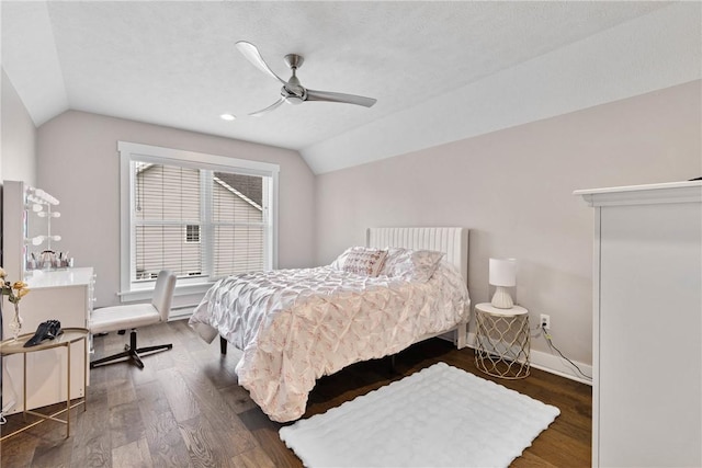 591 Whistlers Cove Ln, Greece, NY 14612 - bedroom with vaulted ceiling, wood finished floors, and a ceiling fan