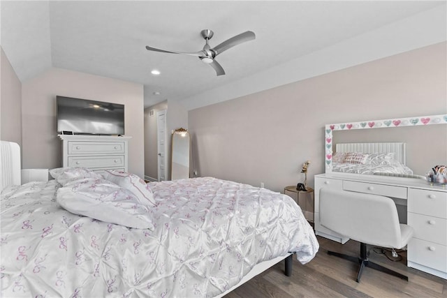 591 Whistlers Cove Ln, Greece, NY 14612 - bedroom with wood finished floors, recessed lighting, and ceiling fan