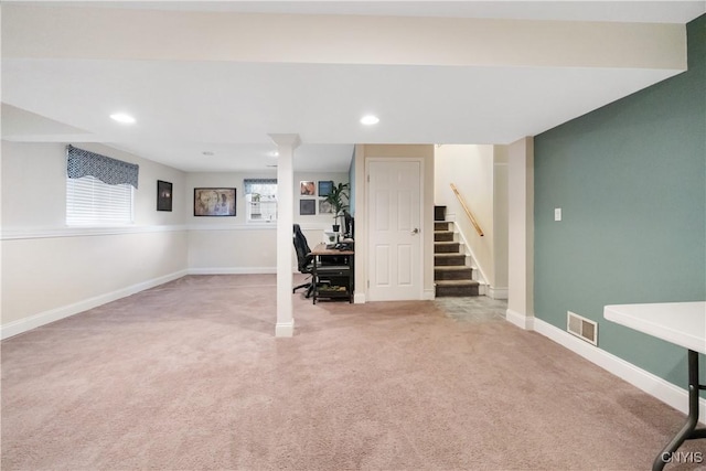 8185 Mantova Dr, Clay, NY 13041 - unfurnished office featuring carpet and recessed lighting