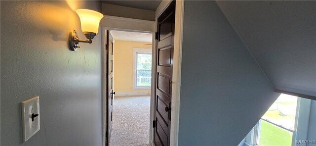 129 Albert Ave, Buffalo, NY 14207 - hall with carpet and baseboards