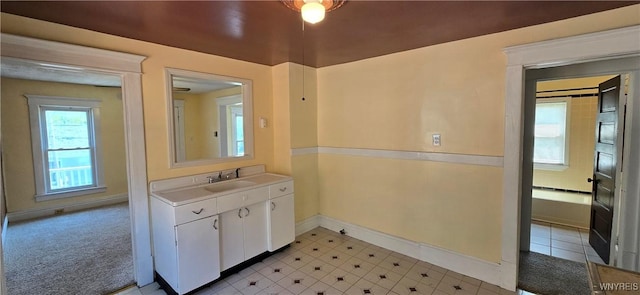 129 Albert Ave, Buffalo, NY 14207 - bathroom with vanity and tile patterned flooring