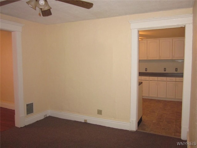 129 Albert Ave, Buffalo, NY 14207 - carpeted spare room featuring ceiling fan and baseboards