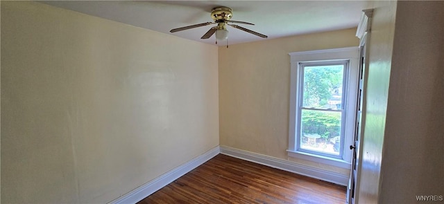 129 Albert Ave, Buffalo, NY 14207 - unfurnished room featuring dark wood-style flooring and ceiling fan