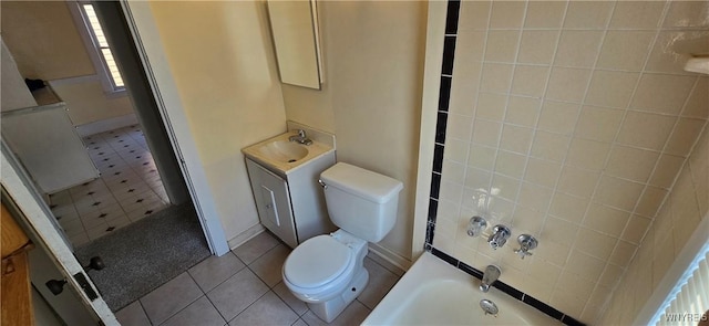 129 Albert Ave, Buffalo, NY 14207 - bathroom featuring tile patterned floors, vanity, and shower / tub combination