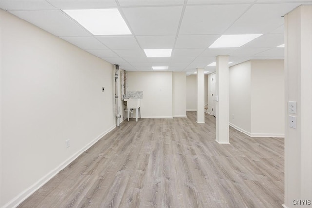 4797 Huntwood, Manlius, NY 13104 - finished below grade area featuring wood finished floors and a paneled ceiling