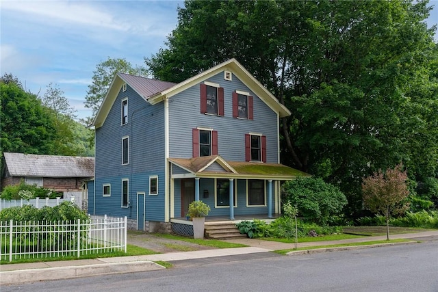 9 Orchard St, Delhi, NY 13753 - view of front of property featuring covered porch