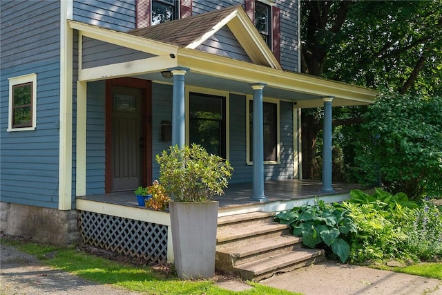 9 Orchard St, Delhi, NY 13753 - doorway to property with covered porch