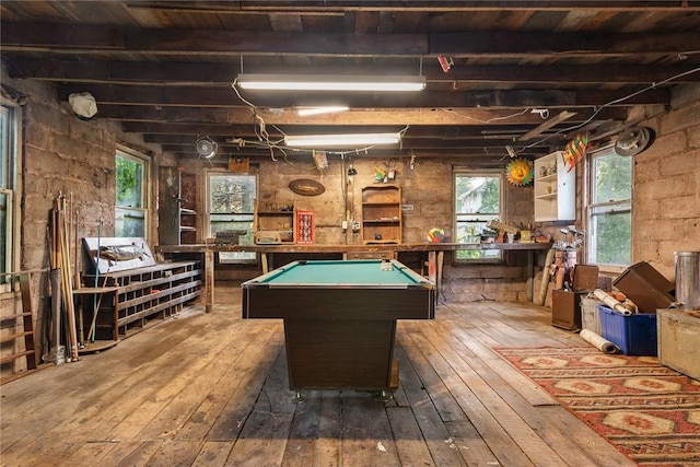 9 Orchard St, Delhi, NY 13753 - recreation room featuring wood-type flooring, healthy amount of natural light, and billiards
