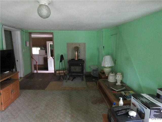 7285 State Route 812, Lowville, NY 13367 - living room featuring a wood stove