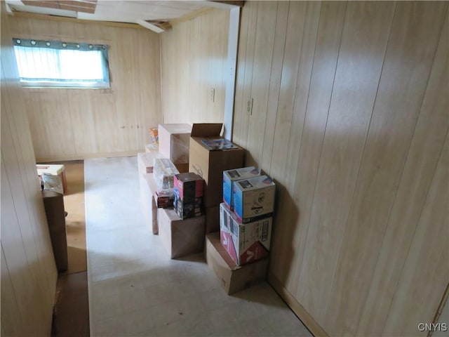 7285 State Route 812, Lowville, NY 13367 - basement featuring wooden walls and tile patterned floors